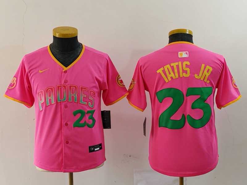 Youth San Diego Padres #23 Fernando Tatis Jr Pink Player Number Fashion Baseball Jersey,We sell and wholesale Youth San Diego Padres #23 Fernando Tatis Jr Pink Player Number Fashion Baseball Jersey on line form chian!